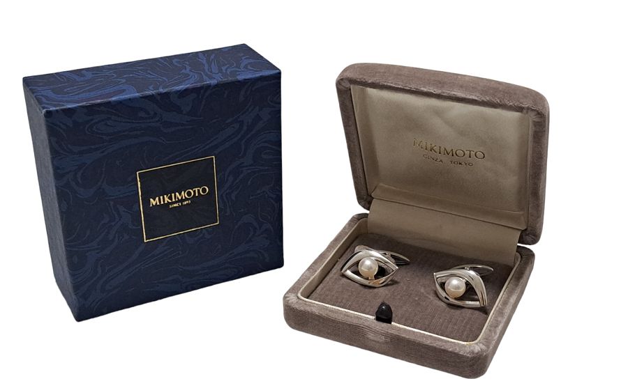 MIKIMOTO ミキモト カフス カフリンクス パール 真珠 シルバー - 小物