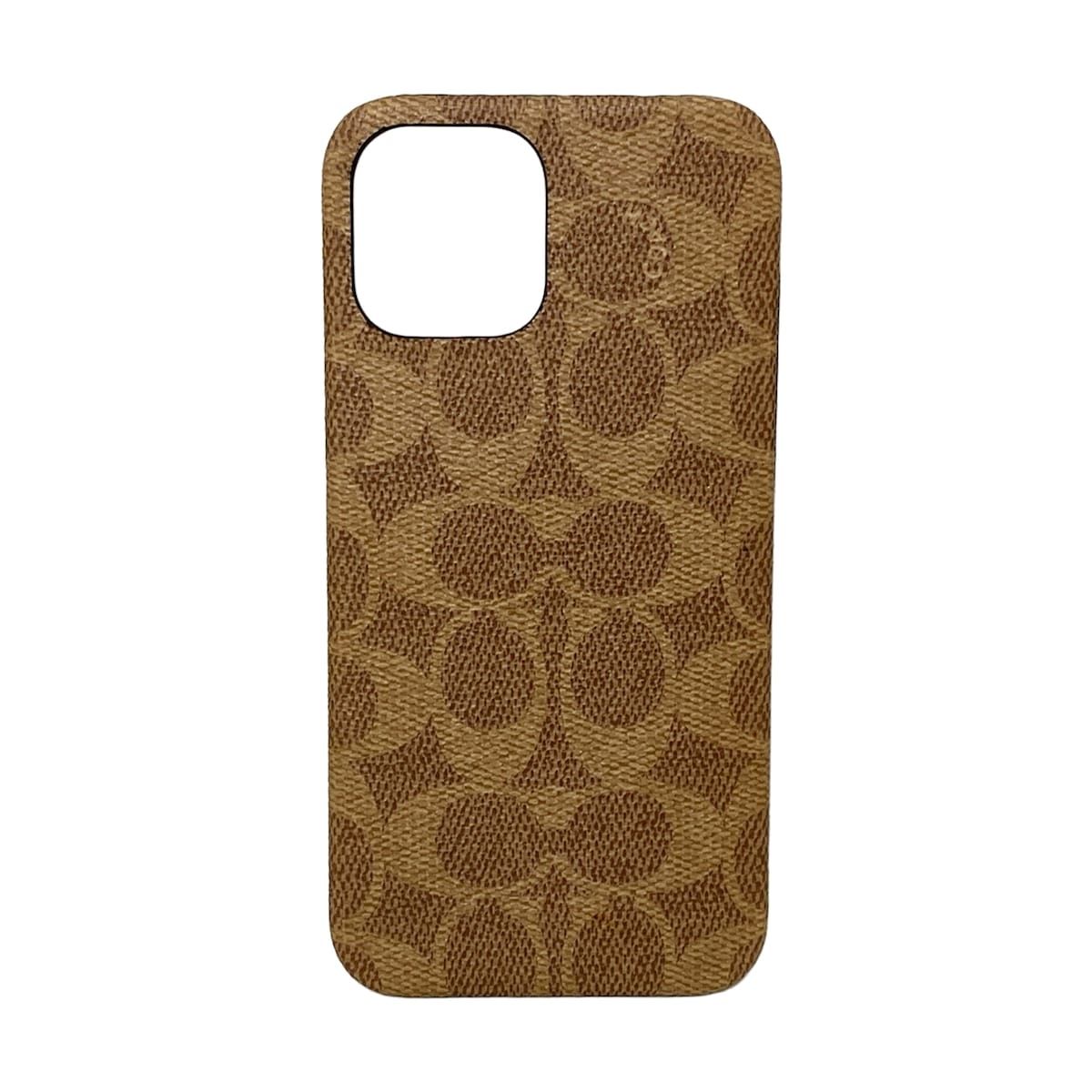 COACH コーチ 携帯電話ケース シグネチャー柄 ブラウン スマートフォンケース