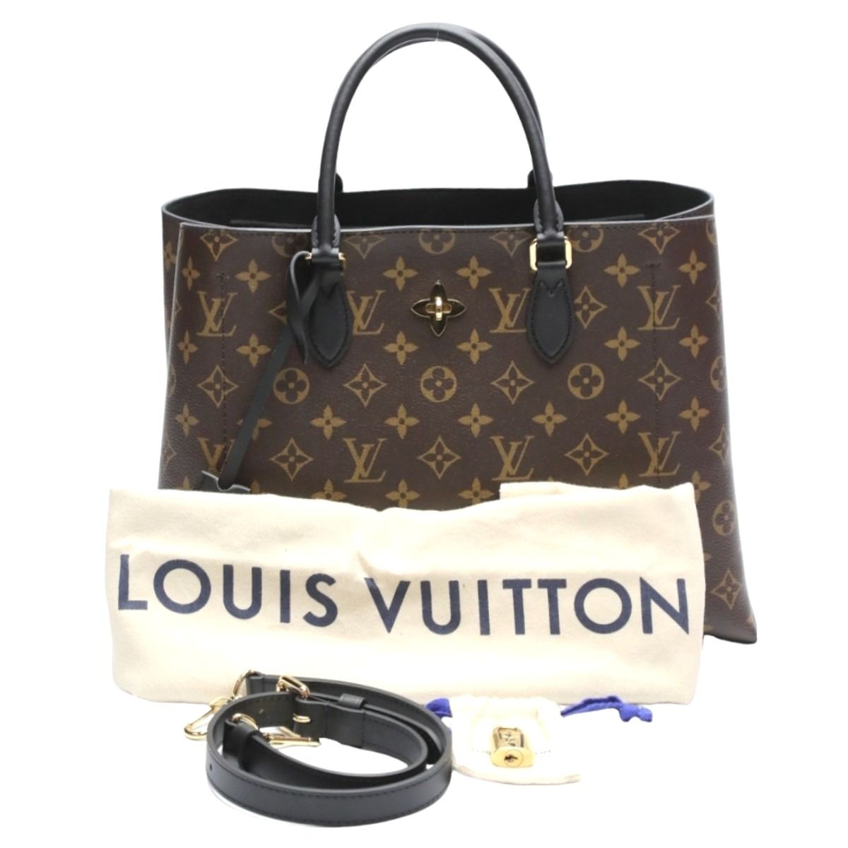 ルイヴィトン M43550 モノグラム トートバッグ フラワートート トートバッグ LOUIS VUITTON ブラウン