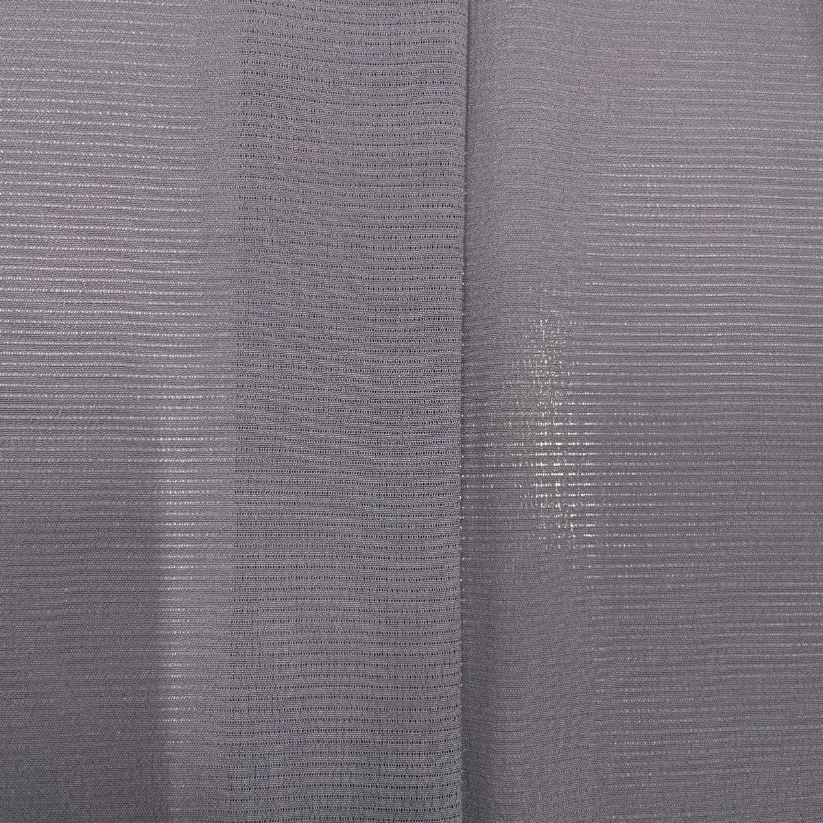 色無地 身丈162cm 裄丈67.5cm L 薄物 絽 灰紫 正絹 美品 留めれ 秀品  