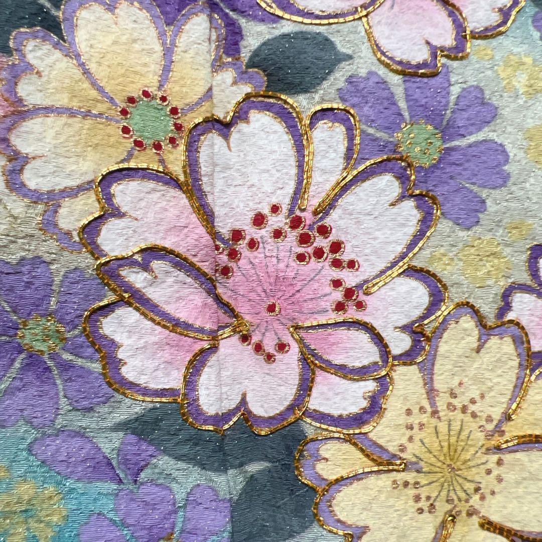 振袖 桜 銀駒刺繍 絞り 晴れの日 成人式 卒業式 着物 034w - メルカリ