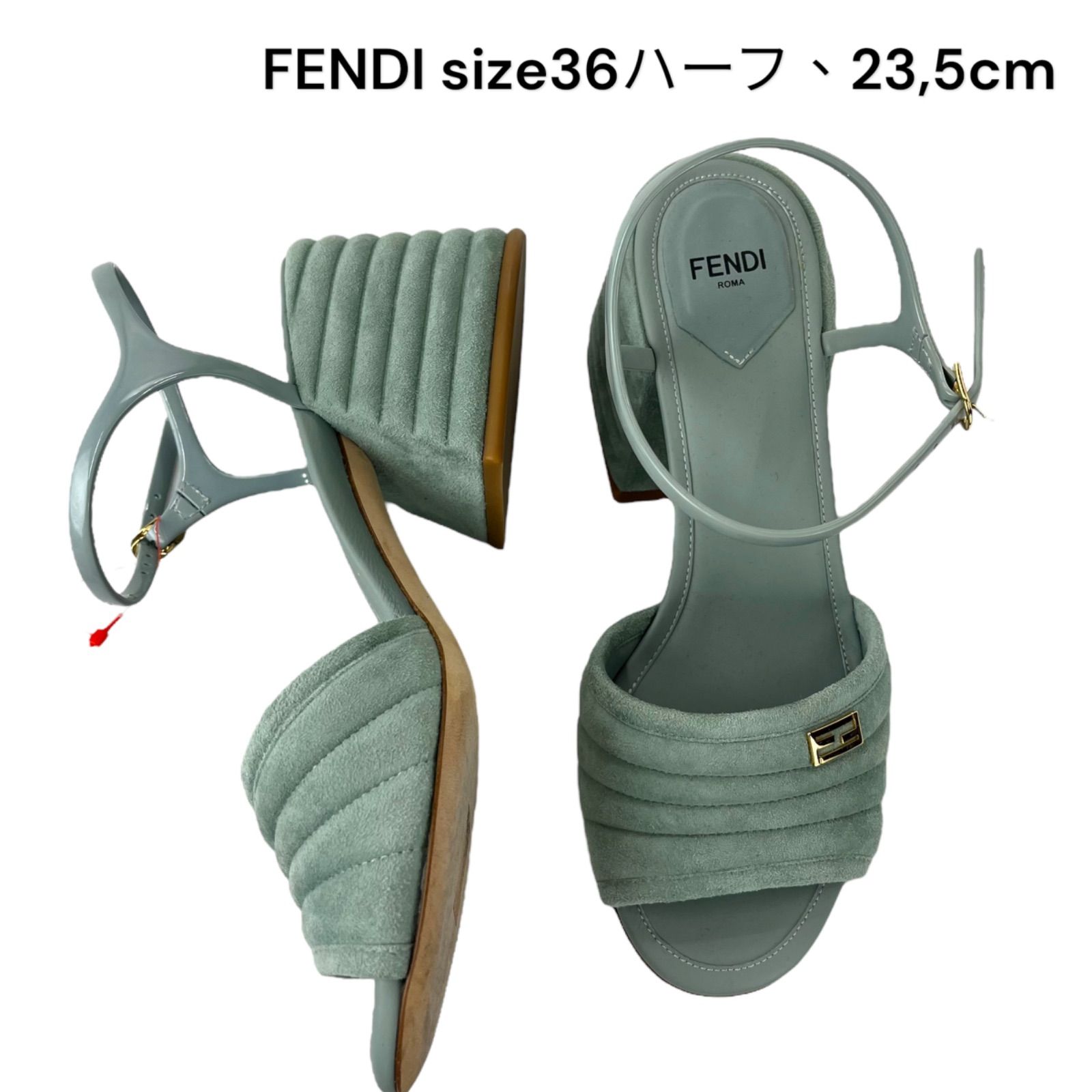美品 フェンディ FENDI プロムナード スエード サンダル 36