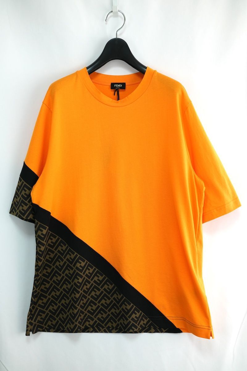 FENDI T-Shirt L.J.FF ZUCCA DIAG フェンディ ズッカ柄 切り替え