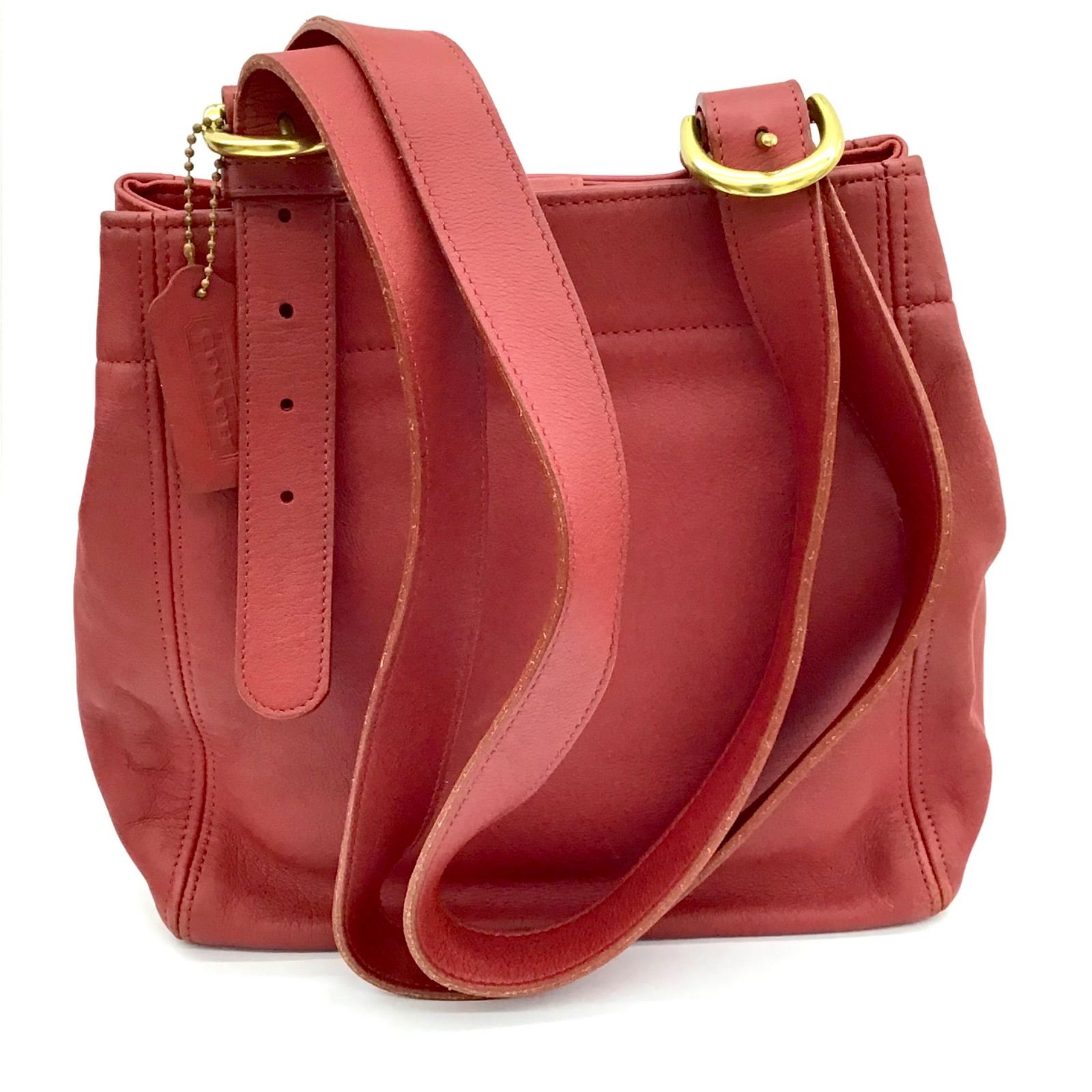 オールドコーチ COACH レザーショルダーバッグ 4157 赤 - メルカリ