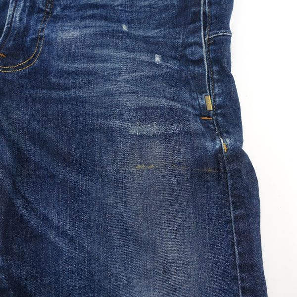 G-Star Raw / ジースターロゥ ◆デニムパンツ/3D D-STAQ/ダメージ加工/インディゴ/W27 D05385-8968-A967 【メンズ/MEN/男性/ボーイズ/紳士】 メンズファッション【中古】 