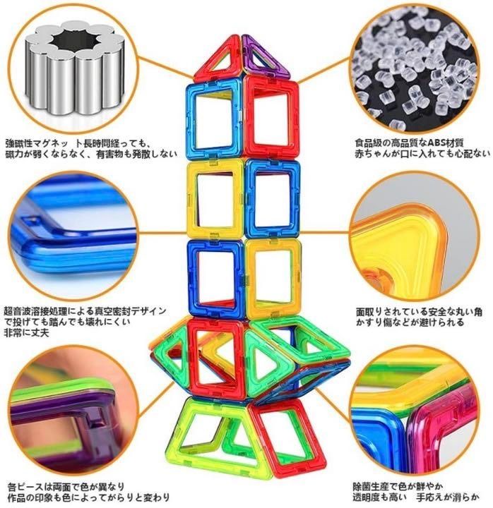 超豪華122PCSで遊び方無限大❣遊びながら自然に知力UP♪❤マグネットブロック