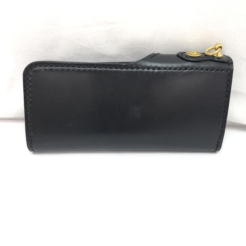中古】ビーズ屋公ちゃん コードバン ロングウォレット 黒[91