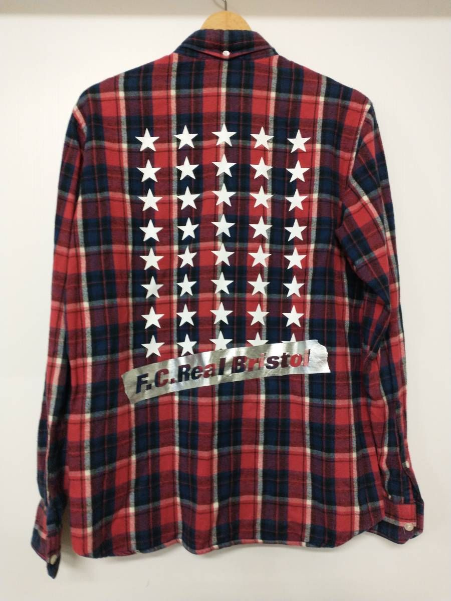 F.C.R.B.(F.C.Real Bristol) ネルシャツ Sサイズ レッド系チェック柄 