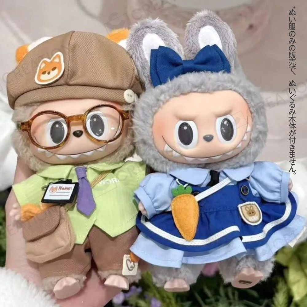 Labubu ぬい服 着ぐるみ 6点/4点セット 着せ替え服 10/15cm