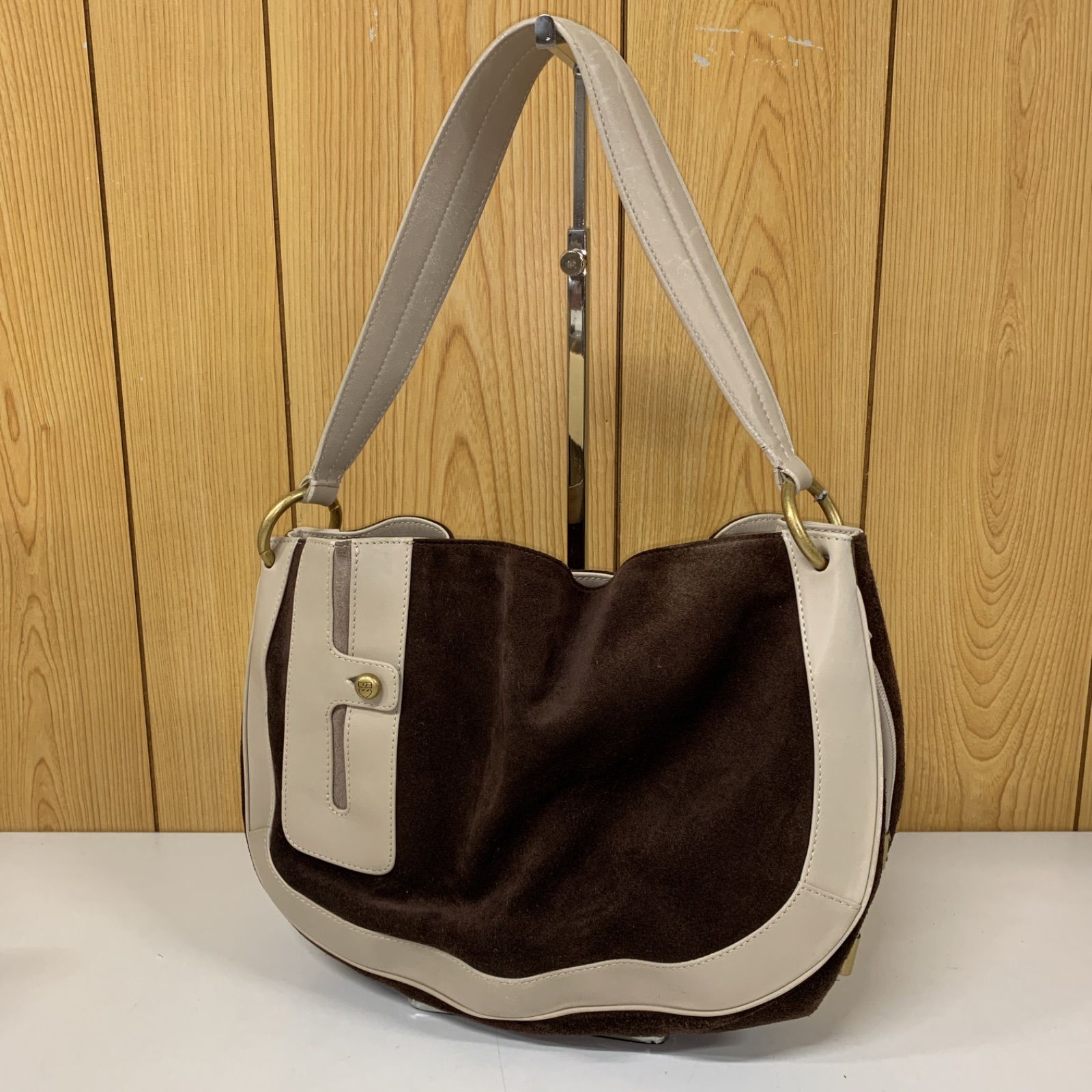 72 BALLY バリー スエード×レザー 肩掛け ハンドバッグ ショルダー 