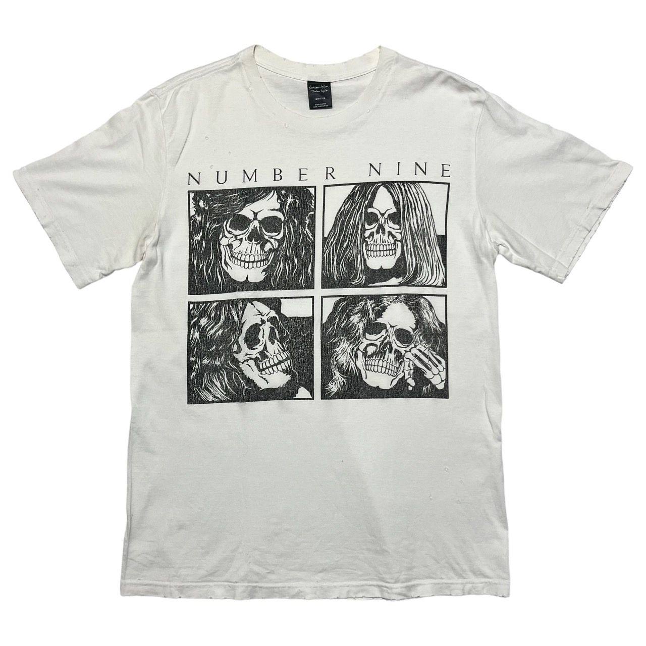 NUMBER (N)INE(ナンバーナイン) 05SS Night Crawler期 ツェッペリンTシャツ/本人期/ナイト期/レッドツェッペリン  SIZE 2(S) ホワイト×ブラック　アーカイブ archive　00s TRAVIS SCOTT着用