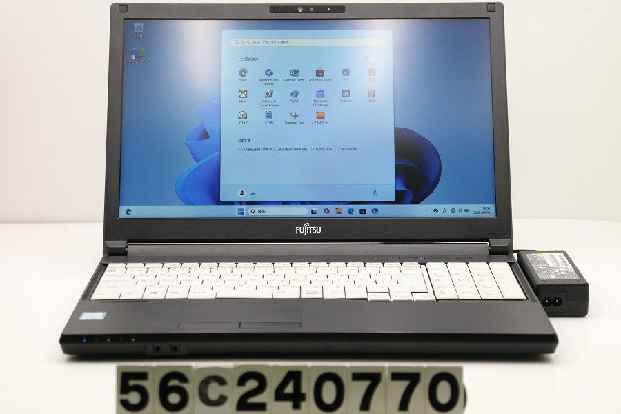 富士通 LIFEBOOK A579/CX Core i3 8145U 2.1GHz/8GB/256GB(SSD)/Multi/15.6W/FWXGA(1366x768)/Win11 【56C240770】