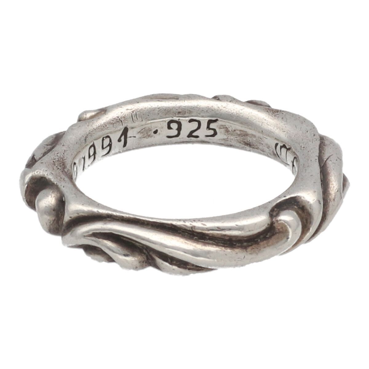 中古】 CHROME HEARTS クロムハーツ スクロールバンド リング 13号 