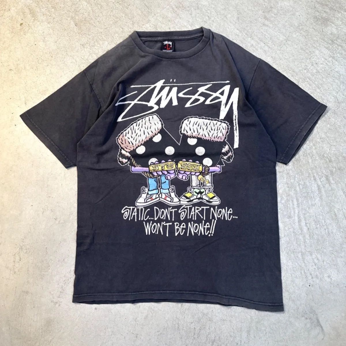 STUSSY STATIC DON'T START NONE TEE オールド ステューシー 00s