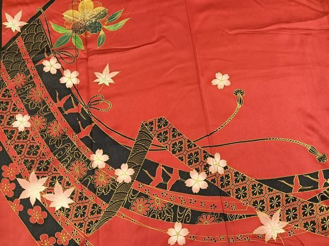 平和屋着物□豪華振袖 駒刺繍 霞文 金彩 正絹 逸品 AAAZ3406mf 平和屋