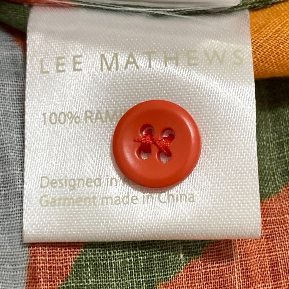 美品 LEE MATHEWS リーマシュー リネン フラワープリント 長袖