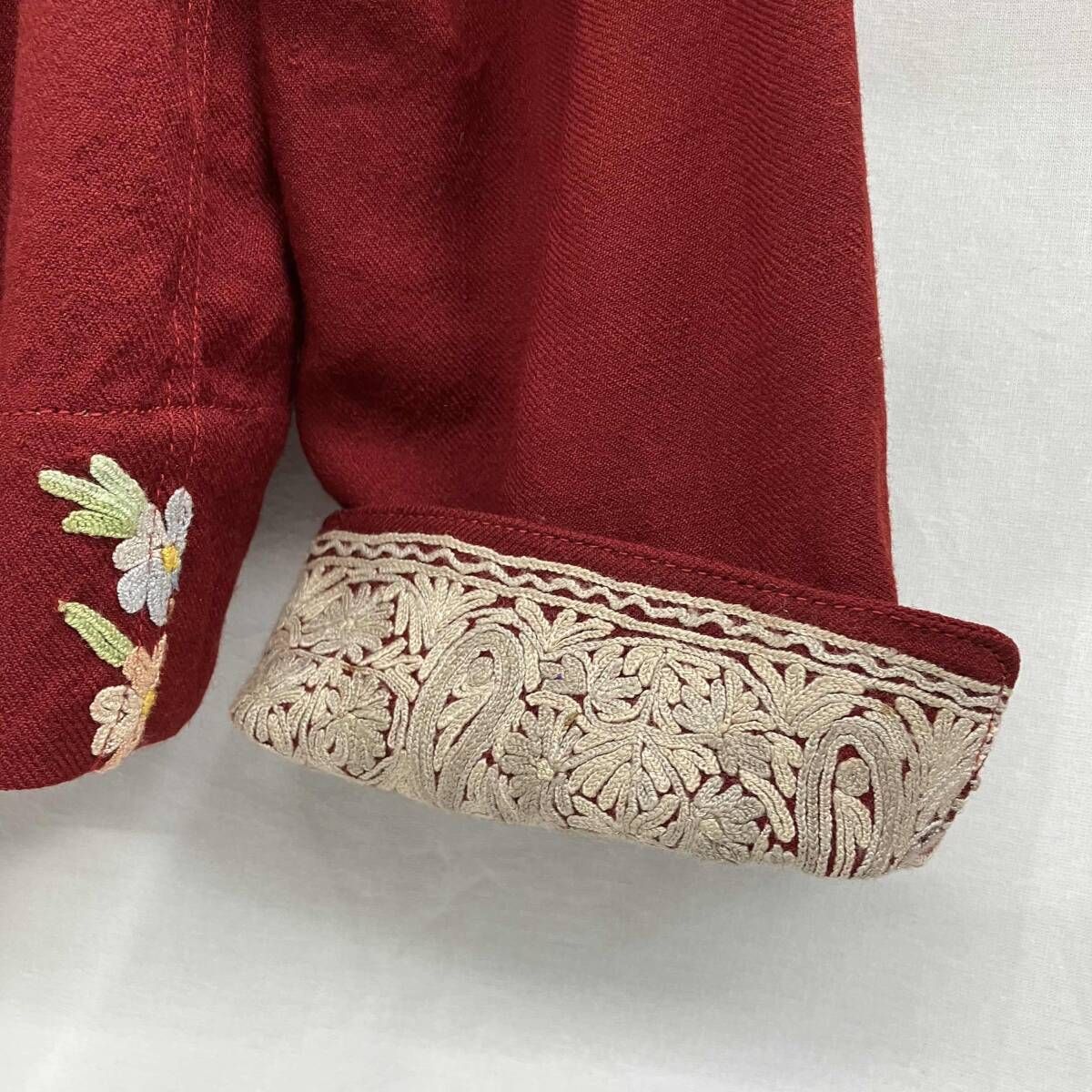 Ler Archive 刺繍 ブルゾン LEH-576 エンジ色 GULLKHAN_COM