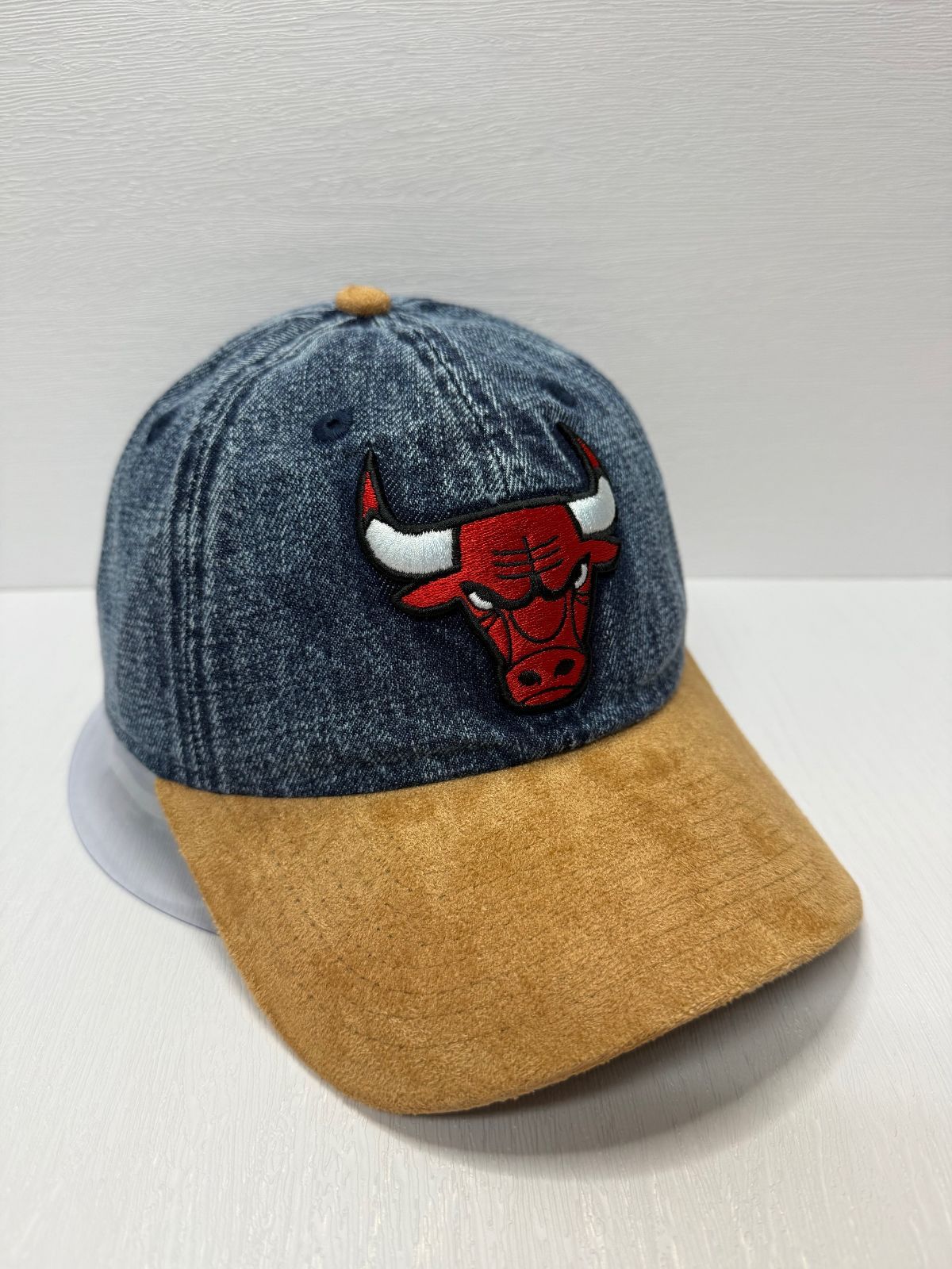 Newera シカゴカブス デニム スウェードレザー Casual Classic ストラップバックキャップ ツートン