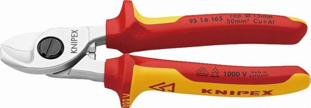 クニペックス KNIPEX 絶縁強力ケーブルカッター165mm9516-165