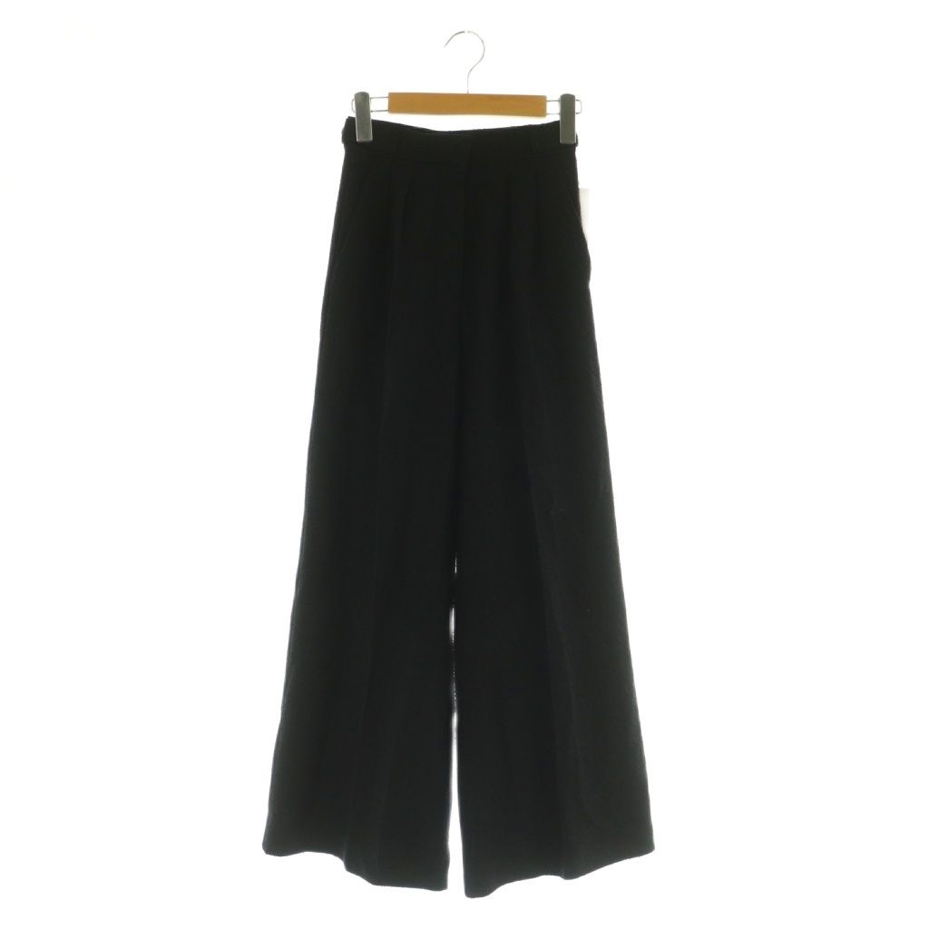 ブル BLUELEA ツイード タックパンツ ハイウエスト フ 34 ブラック |MY OS