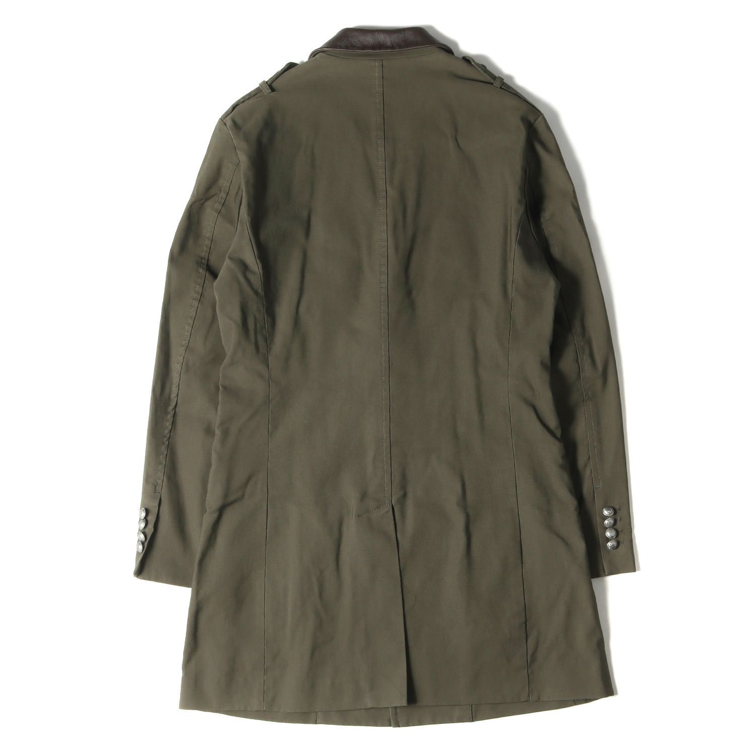 Paul Smith ポールスミス コート サイズ:M レザー ラペル 刻印ボタン 