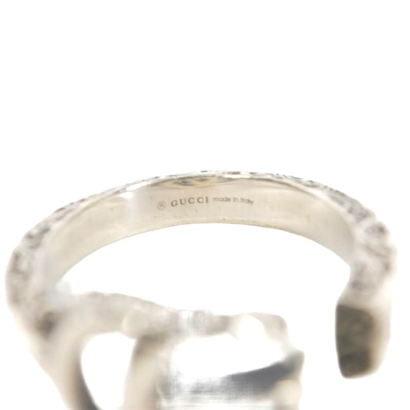 GUCCI グッチ アラベスク ダブルG シルバーリング グッチ GUCCI アラベスク ダブルG キーリング シルバー925 14号