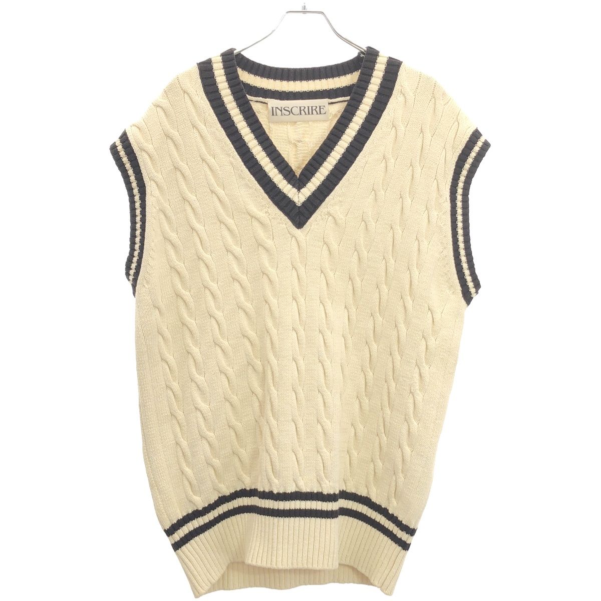 INSCRIRE アンスクリア 21SS Vネックニットベスト I21SS-K18 