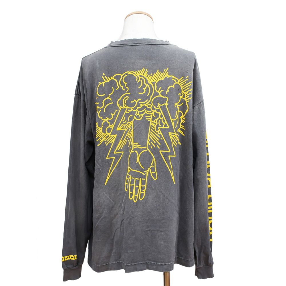 天白】【SAINT MICHAEL】セントマイケル デビッドボウイ ロング Tシャツ XLサイズ SAINT Mxxxxxx ダメージ加工 プリント  ヴィンテージ加工 ロンT 長袖 アパレル 男 服 メンズ【中古】 - メルカリ