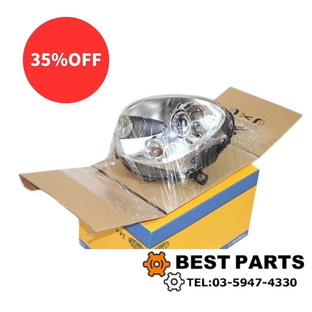 セール品 新品 BMW MINI ヘッドランプ キセノンアダプティプコーナーリングライト付 左側 R60 61 63129807485 純正OEM MARELLI