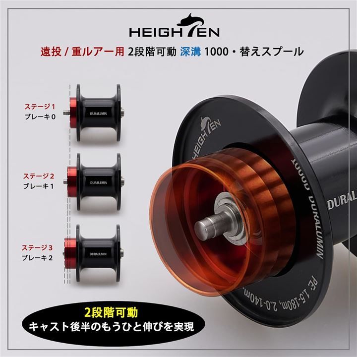 HEIGHTEN リール スプール 遠投/重ルアー用 2段階可動 ダイワ DAIWA