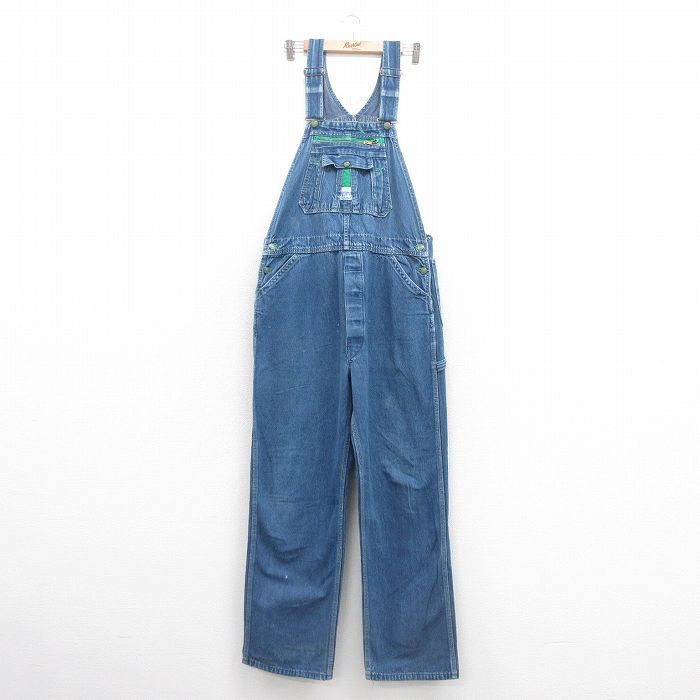 W38|古着 リバティ オーバーオール メンズ 00s 紺 ネイビー デニム 25oct20 ボトムス