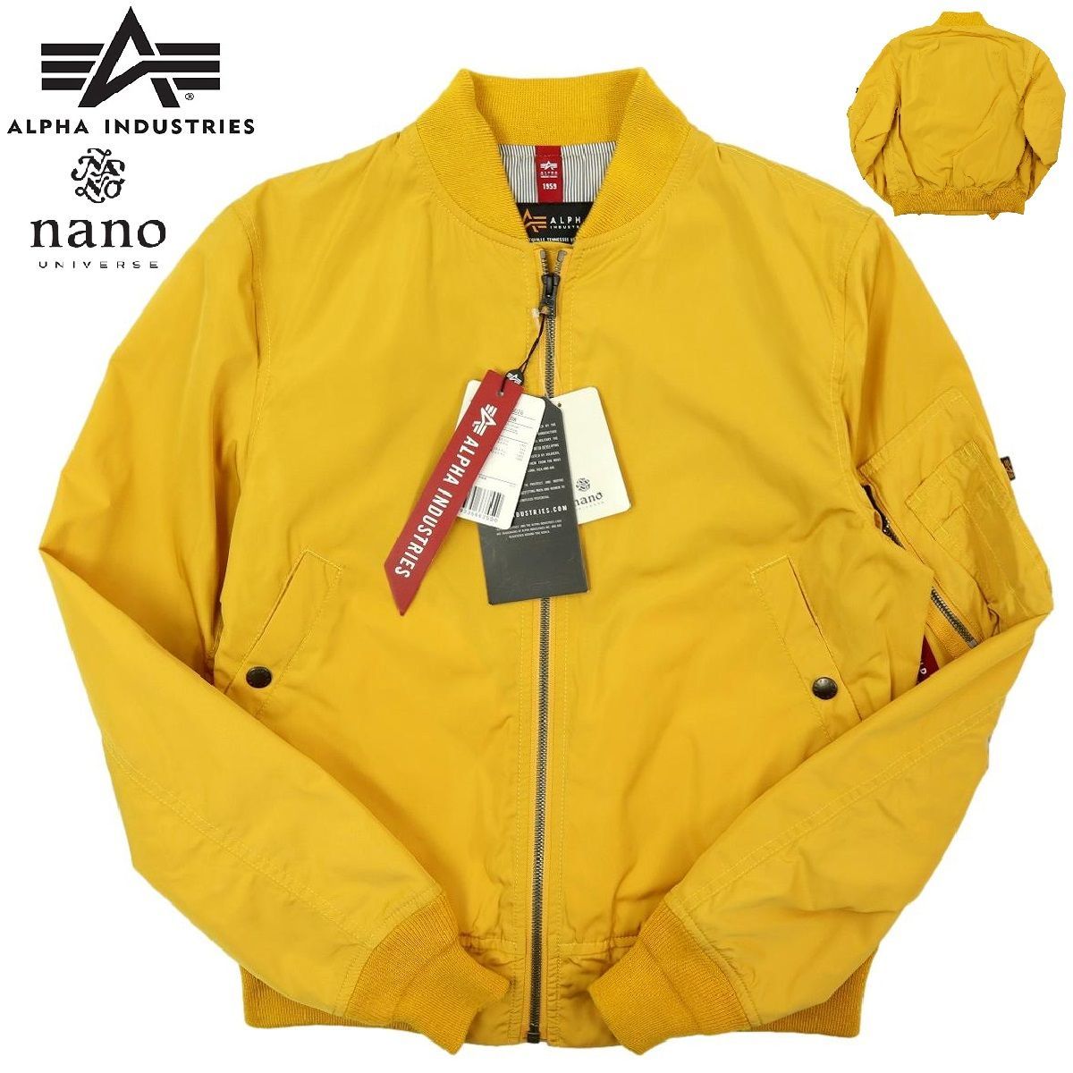 【B1631】【新品】ALPHA INDUSTRIES×nano・universe アルファインダストリーズ ナノユニバース L-2B フライトジャケット 別注 サイズS