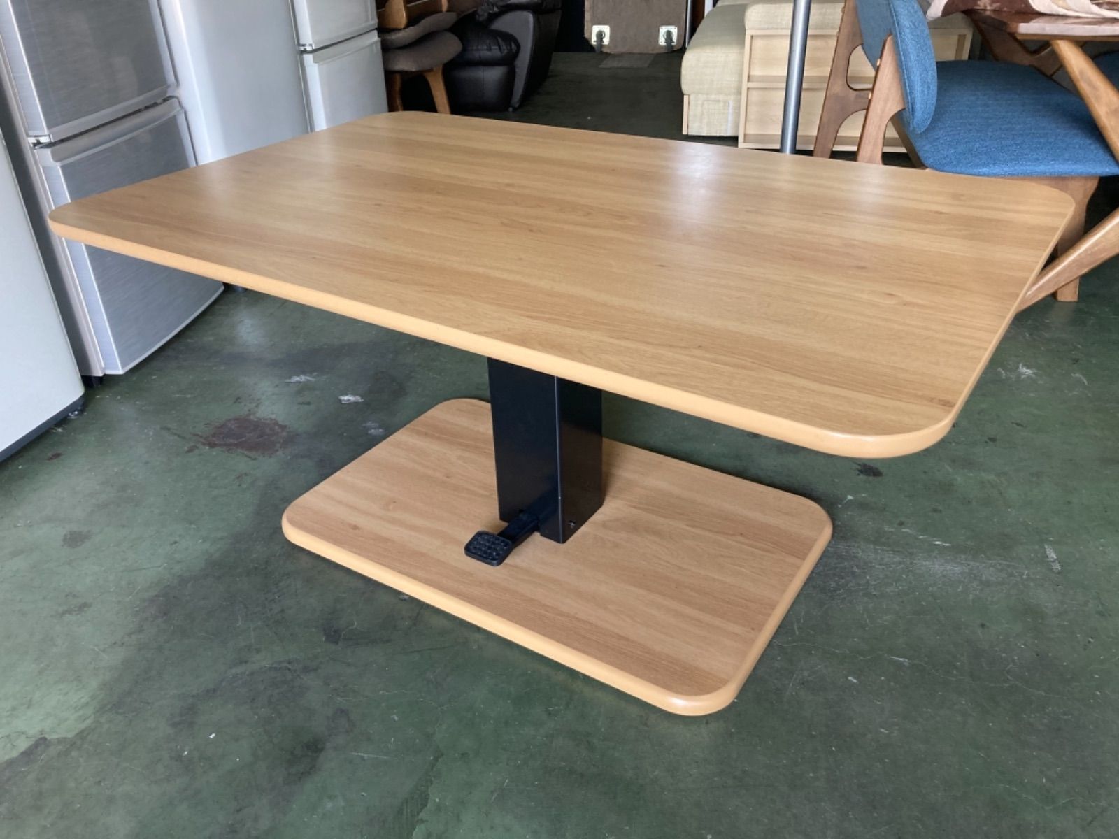 昇降式テーブル ダイニングテーブル 120×75 ナチュラル モダンデコ 昇降式テーブル ダイニングテーブル 120×75 ナチュラル