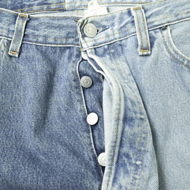 Made By Sunny Side Up メイドバイサニーサイドアップ 日本製 Remake 2 for 1 Denim リメイクデニムパンツ S  インディゴ 解体 再構築 LEVI'S ジーンズ ボタンフライ ボトムス g12248