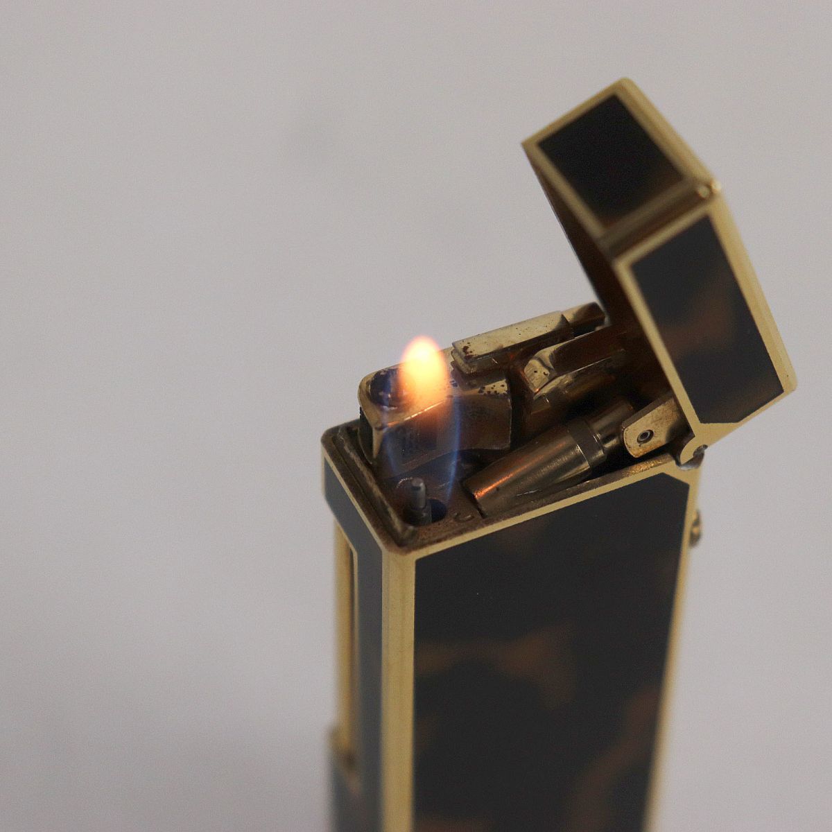 良品◇dunhill ダンヒル ラッカー マーブル柄 ローラー式 ガスライター 