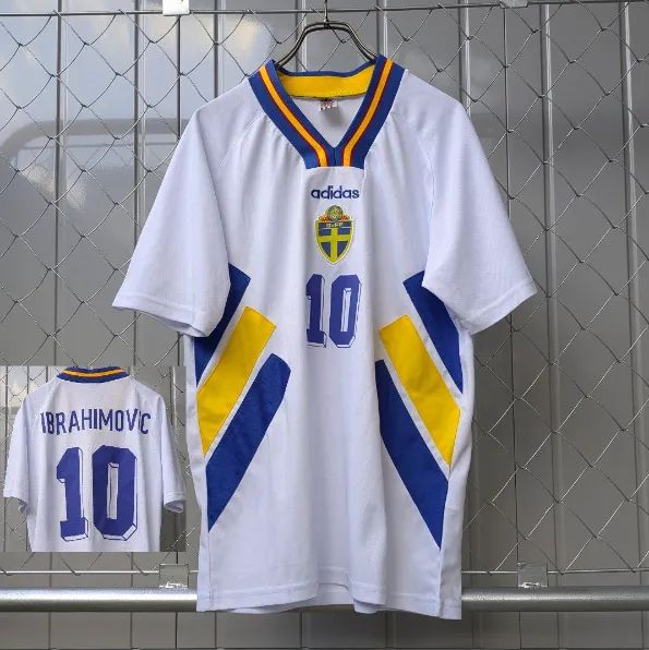 90s adidas イブラヒモビッチ サッカー ユニフォーム ゲームシャツ 白 