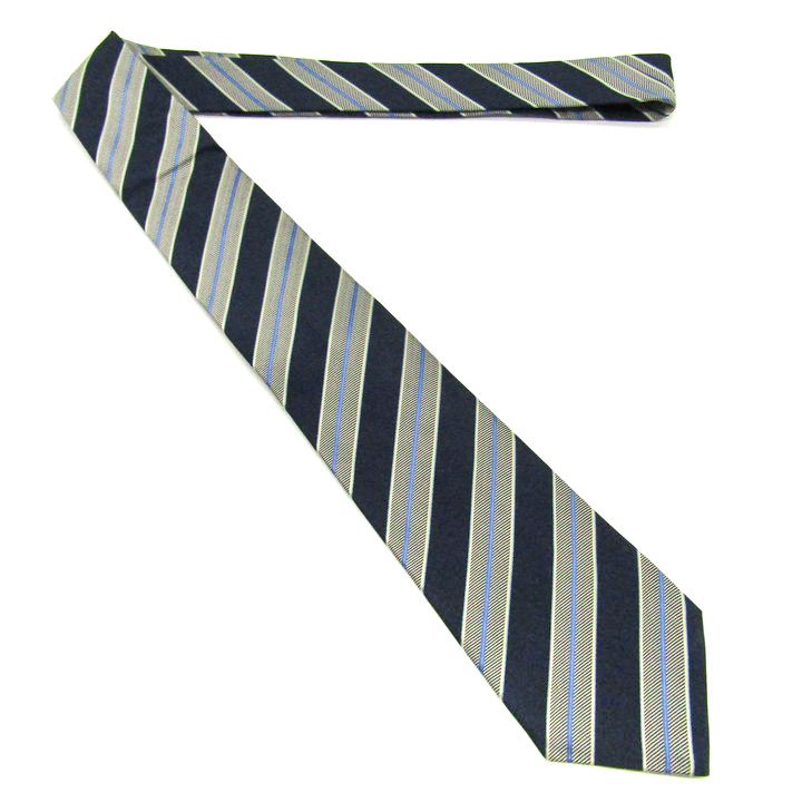 キートン ブランド ネクタイ ストライプ柄 シルク イタリア製 PO メンズ ネイビー kiton 伊 世界
