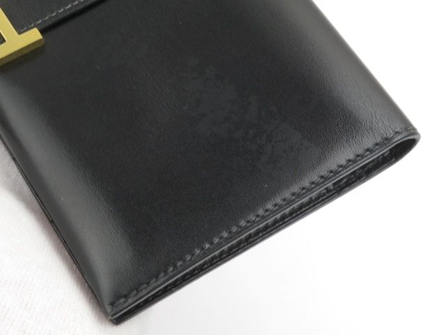 ▼値下げ▼■美品■　エルメス ベアン 長財布 サイフ ブラック ボックスカーフ □C刻 箱 【78965】 HERMES - ▽値下げ▽□美品□ エルメス ベアン 長財布 サイフ ブラック