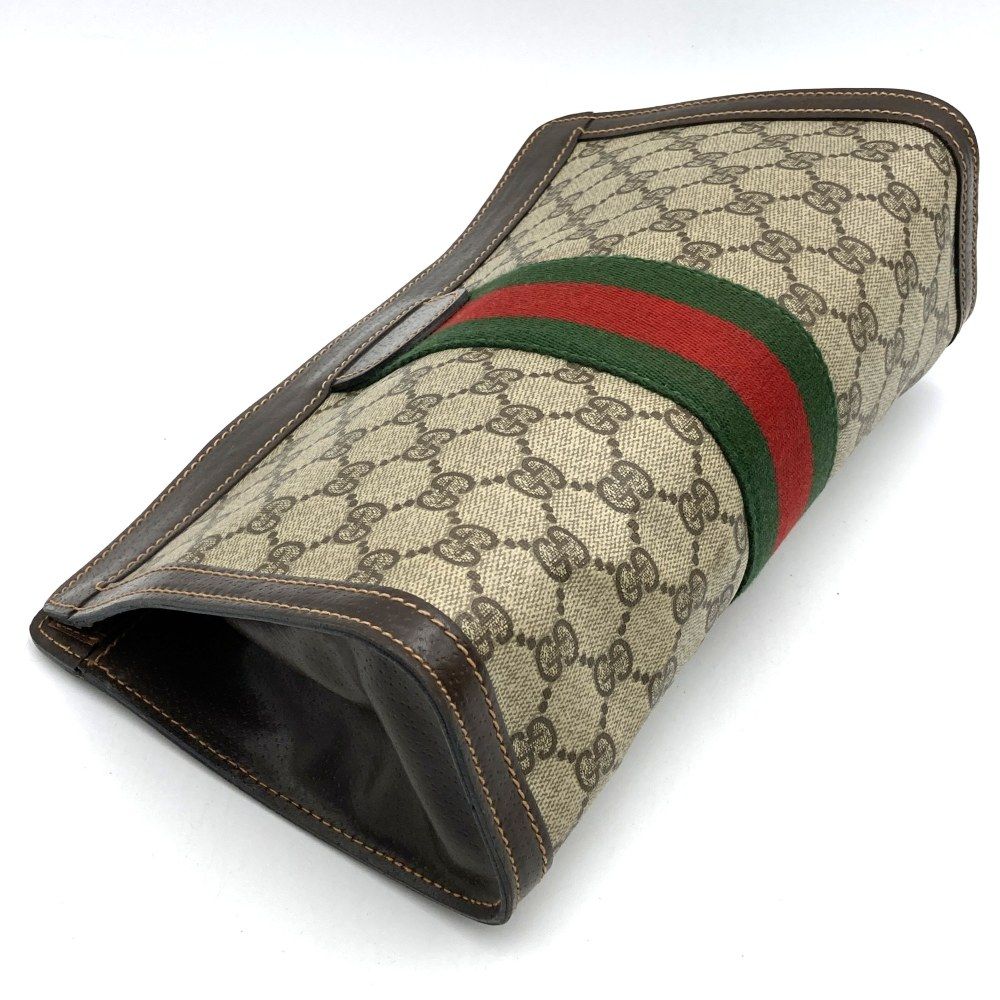 グッチ クラッチバッグ シェリーライン パヒューム ベージュ キャンバス レザー GUCCI グッチ パフューム シェリーライン クラッチバッグ セカンド