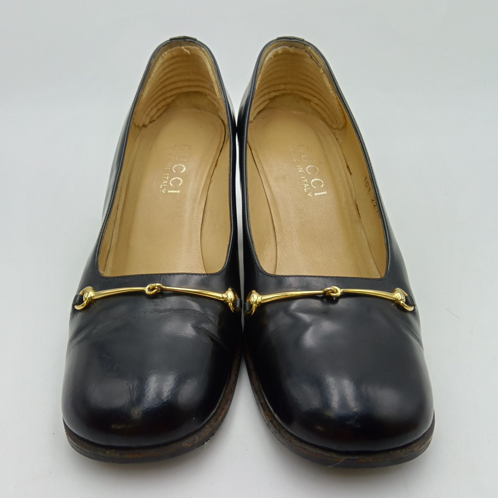 GUCCI グッチ ホースビットレザーパンプス 黒 ブラック 36