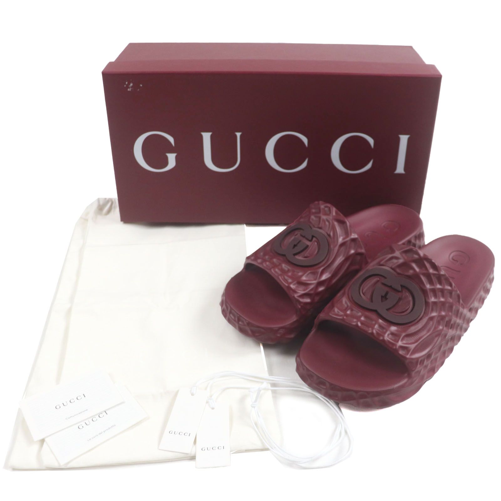 未使用品▽GUCCI グッチ 770801 インターロッキングG ラバー