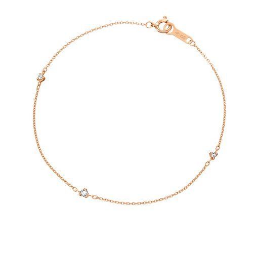 【美品】4℃ ブレスレット K10 PG ハート　ケース付き 4℃ ブレスレット シルバー ハート レディース : ZOZOTOWN Yahoo