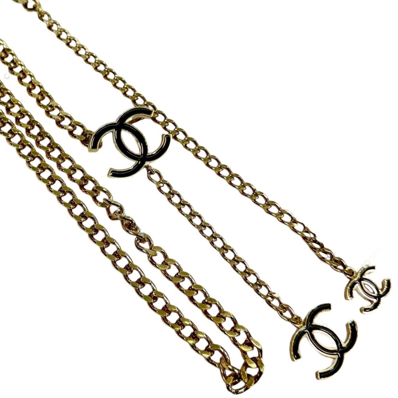 CHANEL/シャネル ココマーク 希少 ロゴ チェーン ベルト f_094 CHANEL シャネル CCマーク ココマーク チェーンベルト ゴールド