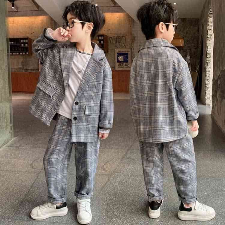 セットアップ 入学式 ゆったり スーツ 120 男の子 入学式スーツ 卒業式 小学生 卒園式 セットアップ フォーマル 男の子 子供服 チェック グレー グリーン 発表会 結婚式 おしゃれ 130 1 dkhsh592110