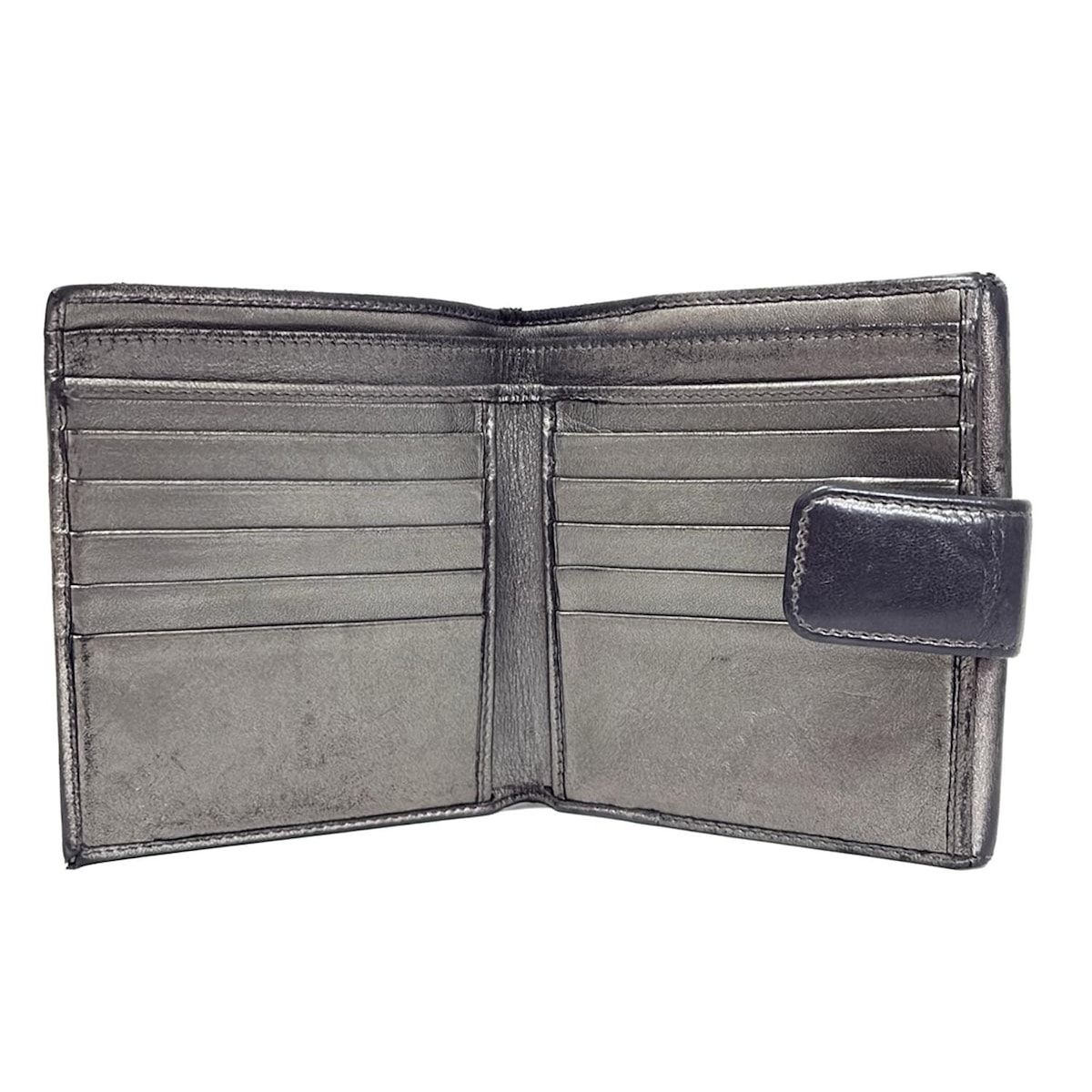 ブッチページ♡ GUCCI(グッチ) Wホック財布 ブロンディ 162759 黒 レザー - メルカリ