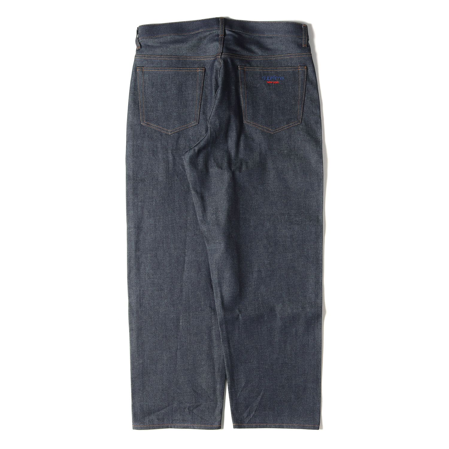 美品 Supreme シュプリーム パンツ クラシックロゴ刺繍 リジッド  