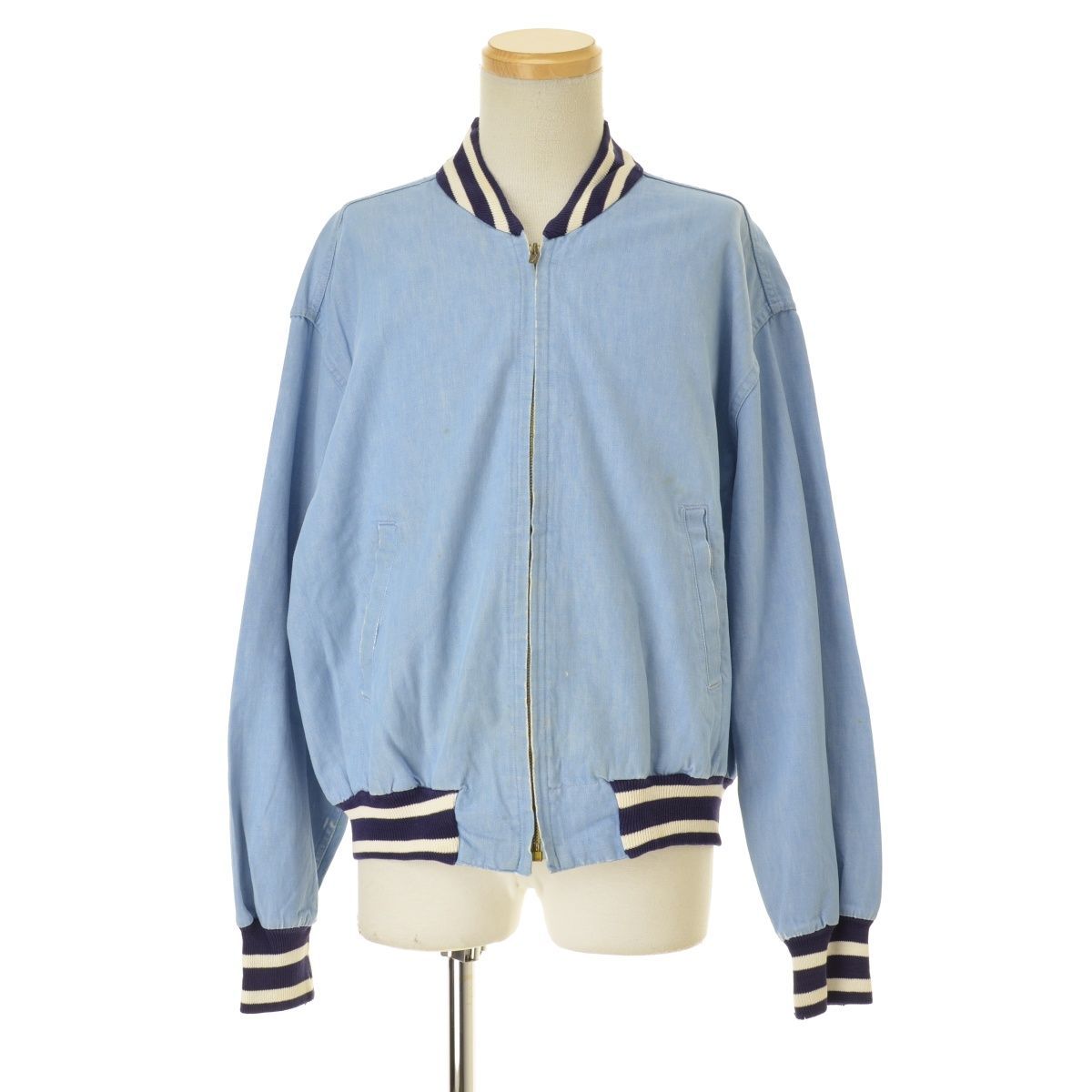 【VINTAGE】ジップアップリブ 棒TALONデニムジャケット VINTAGE】ジップアップリブ 棒TALONデニムジャケット - メルカリ