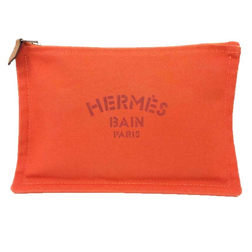 HERMES ヨッティングPM ポーチ エルメス ポーチ ニューヨッティング PM コットン100％ 箱