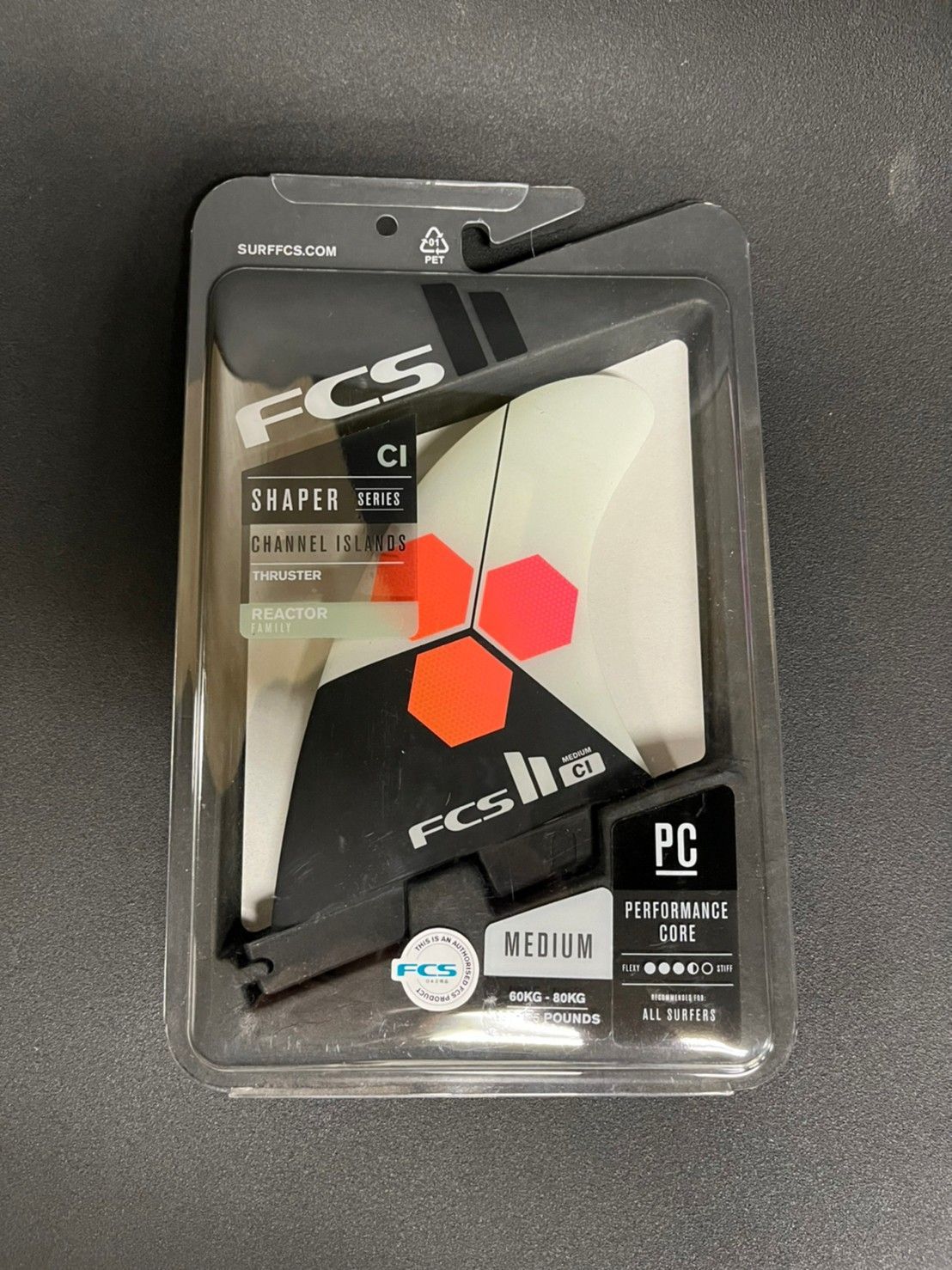 FCS2 フィン CI PC トライ フィン セット Mサイズ B/W FCS2 FCS fin