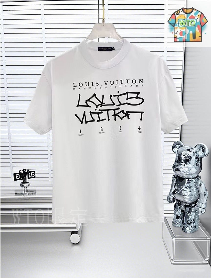 今日特価】LV ルイヴィトン 25SS ロゴプリント T シャツ-3